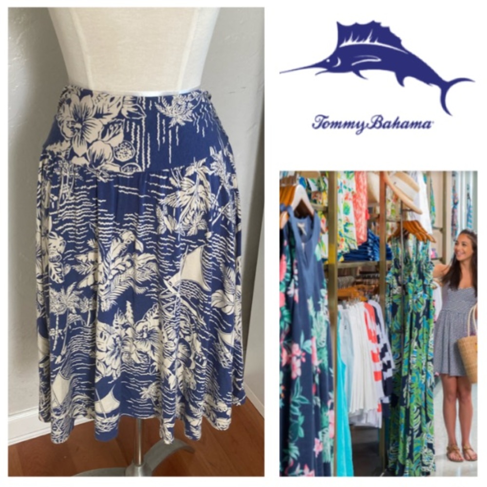 LIKE NEW!  Tommy Bahama tropical 🏝️print midi skirt
